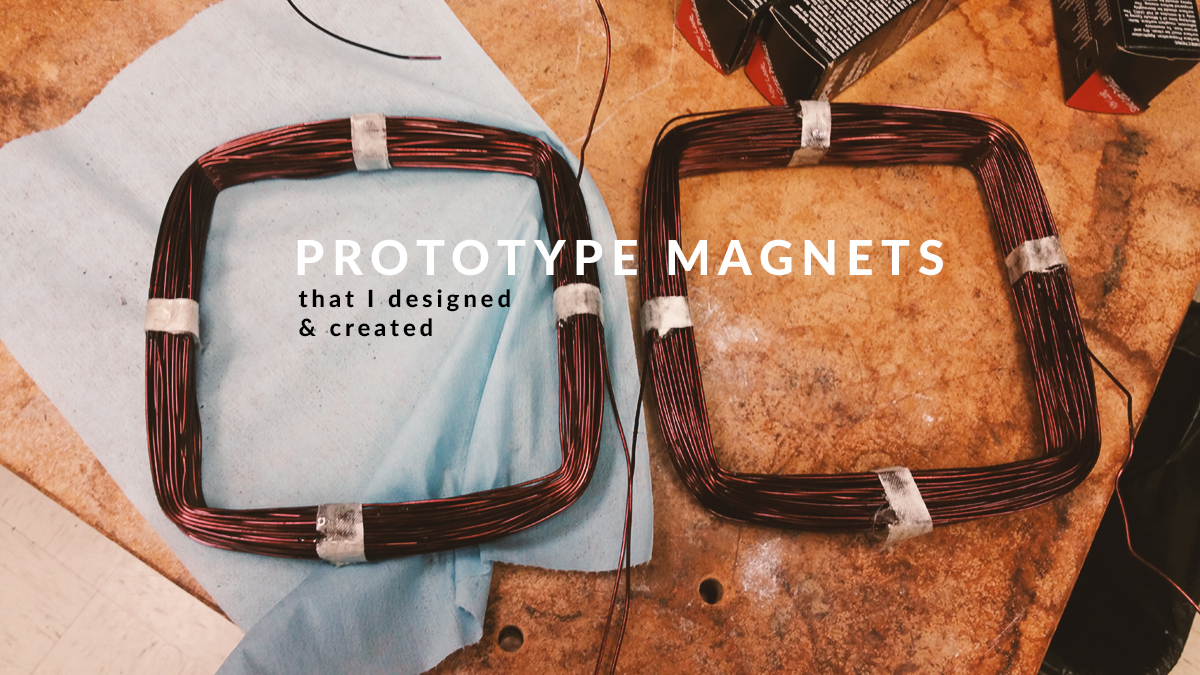 The guiding magnets that I designed and created.