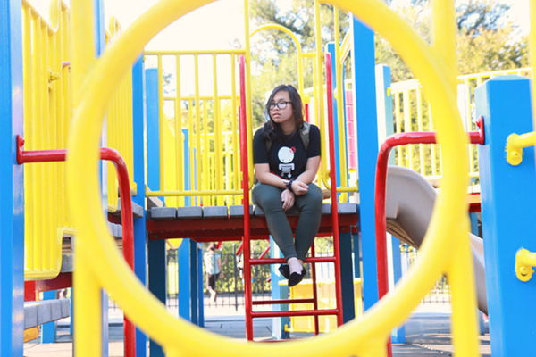 A photo I took of my friend, Qing Mei.